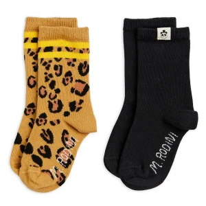 Basic leopard 2-pack socks