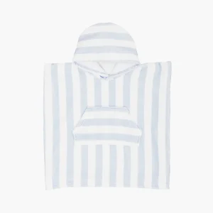 Stripes Bath Poncho – Blå