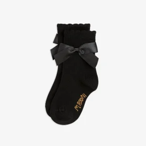 Satin bow socks