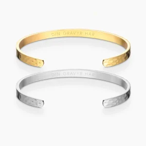 2 x HAMMERED ARMBAND