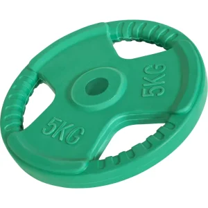 Viktskiva 30 mm gummi med grepp 5 kg