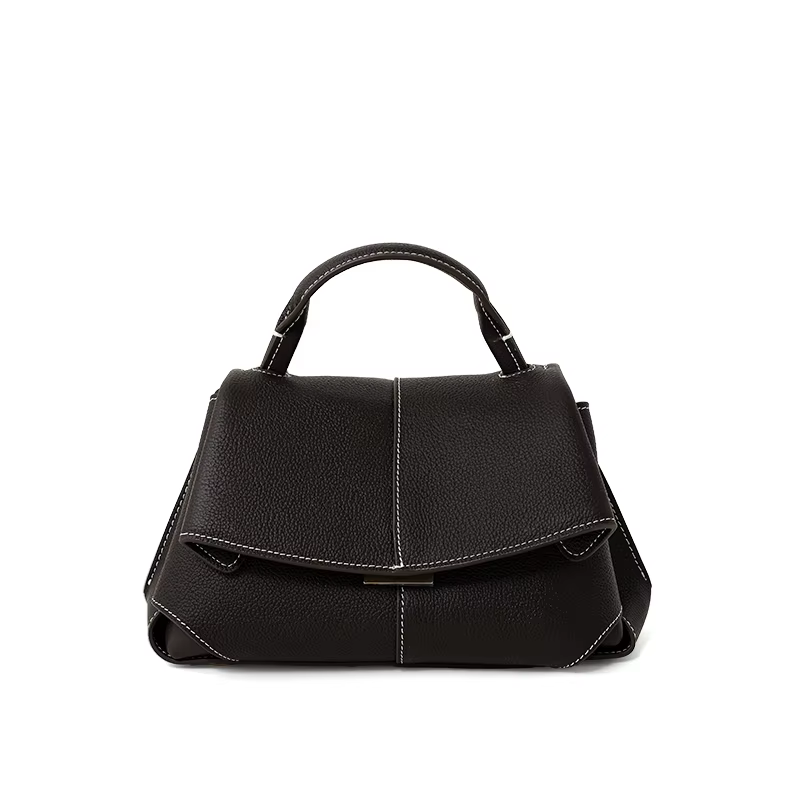 Cecile Läder Handväska 30 - Ebony