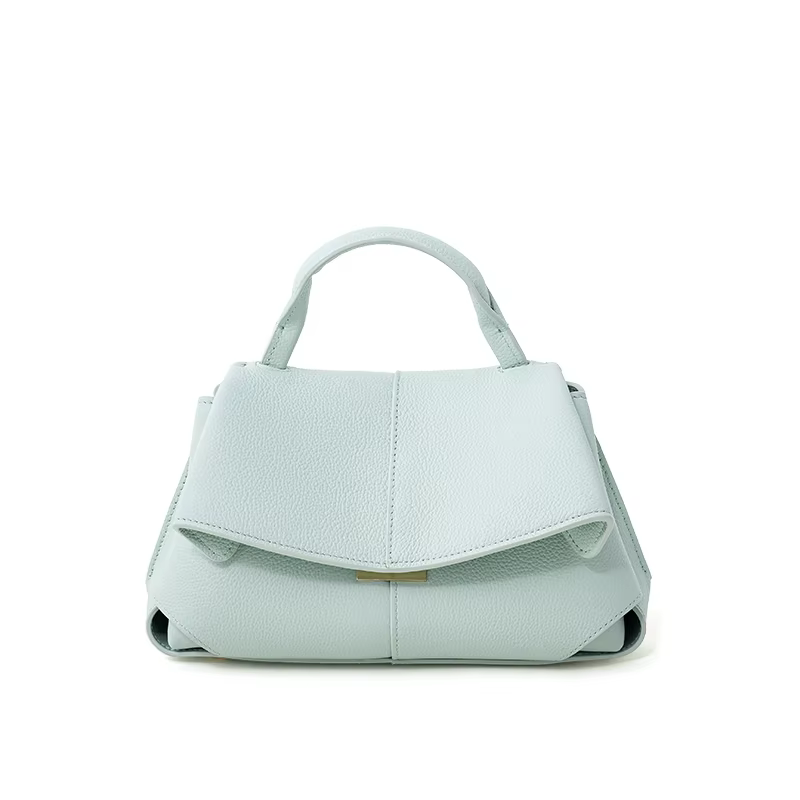 Cecile Läder Handväska 30 - light Blue