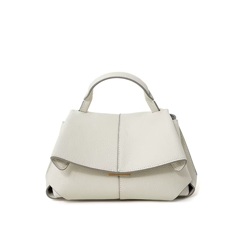 Cecile Läder Handväska 30 - Off White