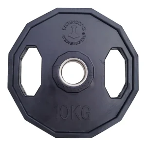 Viktskiva 10 kg - 50 mm Svart/12kantig