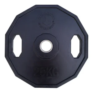Viktskiva 25 kg - 50 mm Svart/12kantig