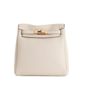 Fernanda läderryggsäck 22 - Crème