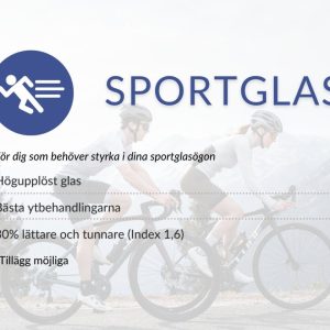 Slipade sportglas