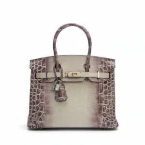 Joelle Croco Läder Handväska 30 - Brun