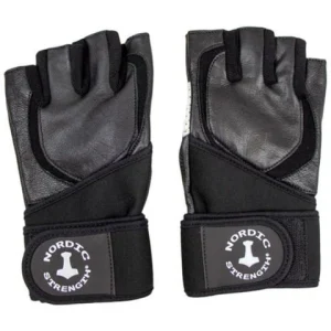 Träningshandskar med handledsstöd och gummigrepp (Nordic Strength)