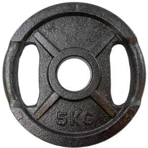 Viktskiva svart metall med grepp 5 kg - (50mm)