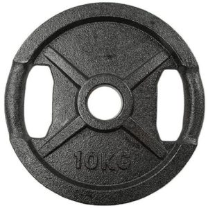 Viktskiva svart metall med grepp 10 kg - (50mm)