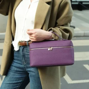 Inès Läder Handväska  27 - Purple