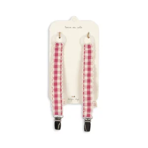 2 PACK PACIFIER STRAP – BUBBLEGUM CHECK