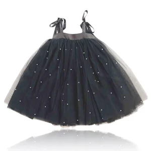 DOLLY PEARL 2-CUTE TULLE DRESS – Svart