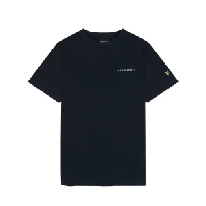 Script Embroidered T-shirt – Dark Navy
