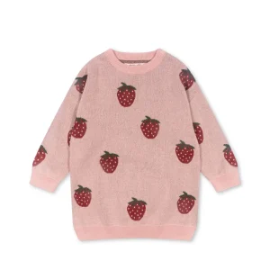 LAPIS LUREX KNIT DRESS – STRAWBERRY